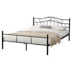Metalen bed twijfelaar Florenz incl. bedbodem 140x200 zwart, Huis en Inrichting, Slaapkamer | Bedden, Verzenden, Nieuw