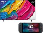 LG 75 inch QNED 4K TV + Nintendo Switch 2, Nieuw