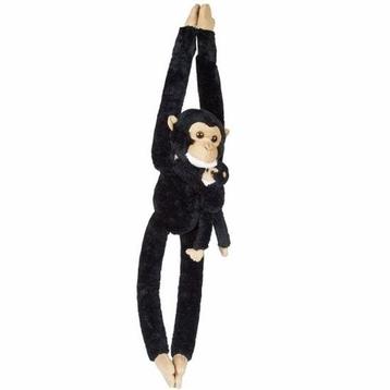 Pluche hangende chimpansee met baby knuffel 84 cm - Knuffe.. beschikbaar voor biedingen