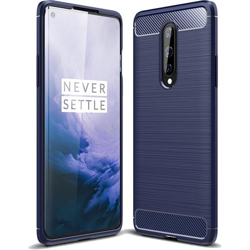 ProGuard OnePlus 8 Hoesje Brushed Carbon Blauw, Telecommunicatie, Mobiele telefoons | Hoesjes en Frontjes | Overige merken, Hoesje of Tasje