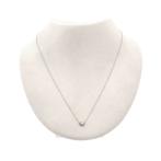 Witgouden ankerschakel ketting met vaste hanger | 45 cm, Sieraden, Tassen en Uiterlijk, Kettingen, Ophalen of Verzenden, Gebruikt