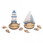 Houten deco maritiem, 2 soorten zeilboot, vuurtoren zb-zak, Ophalen of Verzenden, Nieuw