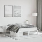 vidaXL Bedframe metaal wit 140x200 cm, Huis en Inrichting, Slaapkamer | Bedden, Nieuw, Tweepersoons, Verzenden
