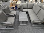 Showroommodel New Mauritius hoek loungeset 6-delig donker, Tuin en Terras, Ophalen of Verzenden, Nieuw