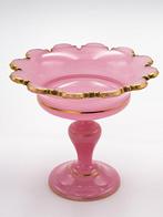 Antique Chalcedony Glass Bonbon Basket - 1850, Pink-24, Antiek en Kunst, Antiek | Glas en Kristal