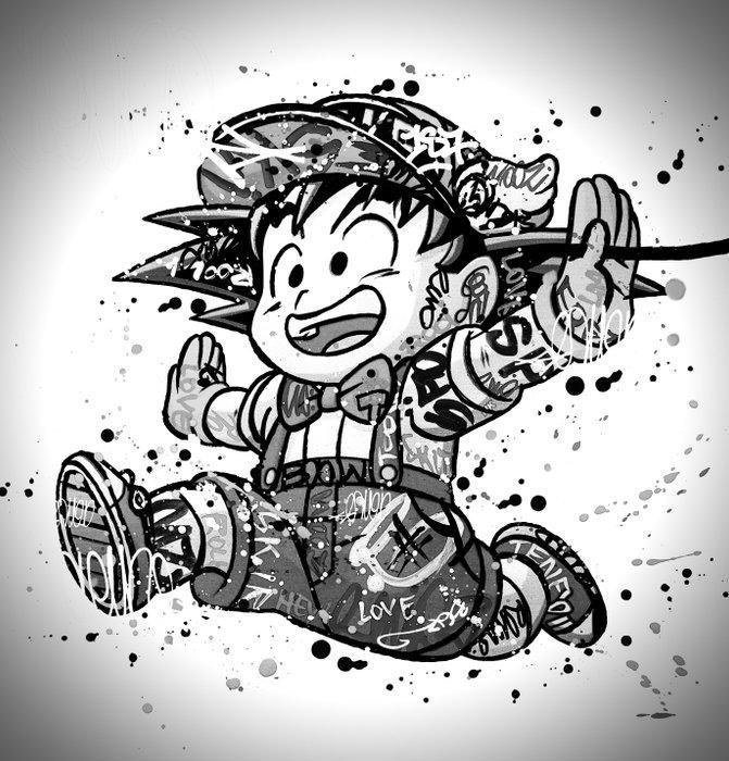 Moabit - Goku VS Charizard X Life in Monochrome /Limited, Antiek en Kunst, Kunst | Designobjecten