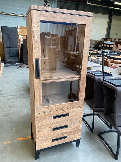 Union vitrine, mango, Huis en Inrichting, Kasten | Vitrinekasten, Nieuw, Glas, Metaal, Overige materialen
