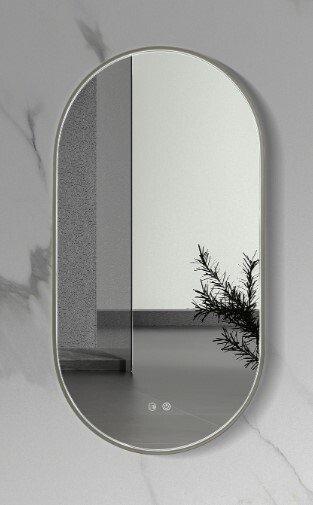 Spiegel 100 x 50 cm ovaal met ledverlichting en verwarming, Doe-het-zelf en Verbouw, Sanitair, Overige typen, Nieuw, Koper, Ophalen of Verzenden
