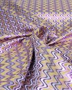 Jacquard Little Waves Mosterd-Paars, Nieuw, Paars