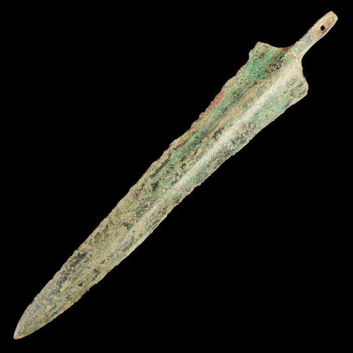 Vroege Griekse Bronzen Speerpunt - Wapen van een Oude, Antiek en Kunst, Antiek | Overige Antiek