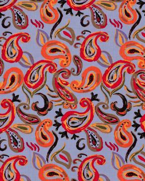 Katoen Viscose Slub Paisley Lila, Hobby en Vrije tijd, Stoffen en Lappen, Paars, Nieuw