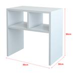 [en.casa] Bijzettafel Ravnsborg met 2 planken 50x50x30 cm wi, Huis en Inrichting, Verzenden, Nieuw