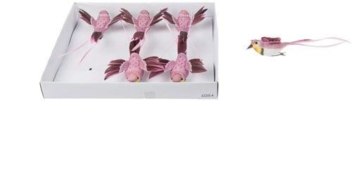 Vogeltjes Roze met clip 6 stuks, Hobby en Vrije tijd, Knutselen, Nieuw, Ophalen of Verzenden