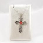 Koraal - Zilver - Ketting met hanger - met de hand gemaakt, Antiek en Kunst