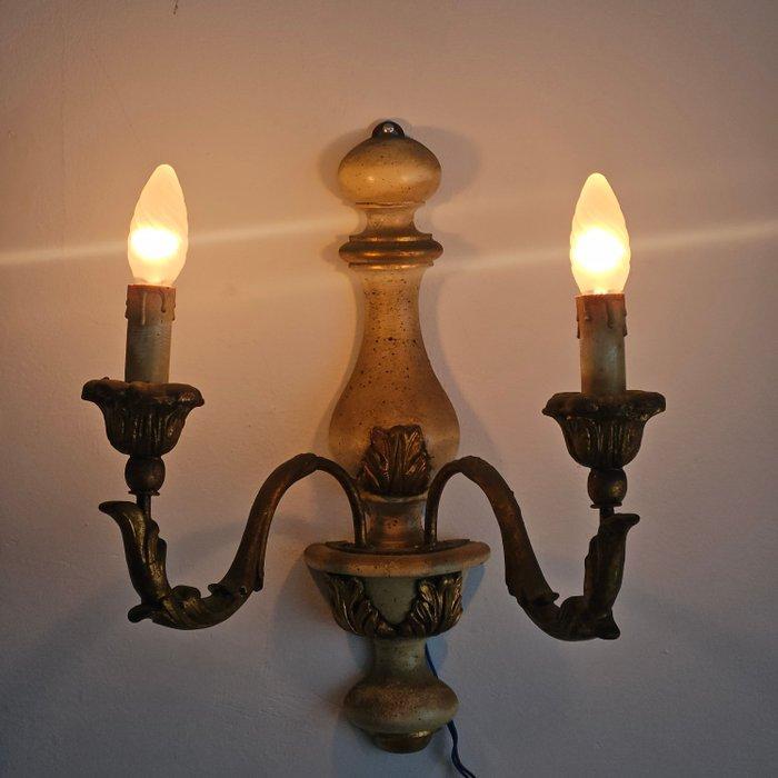 Wandkandelaar (2) - Hout, IJzer, Antiek en Kunst, Curiosa en Brocante