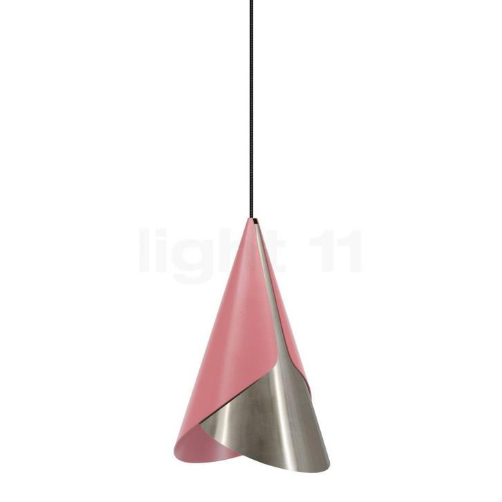 Umage Cornet Hanglamp, roze/staal - plafondkapje conisch - k, Huis en Inrichting, Lampen | Hanglampen, Nieuw, Verzenden