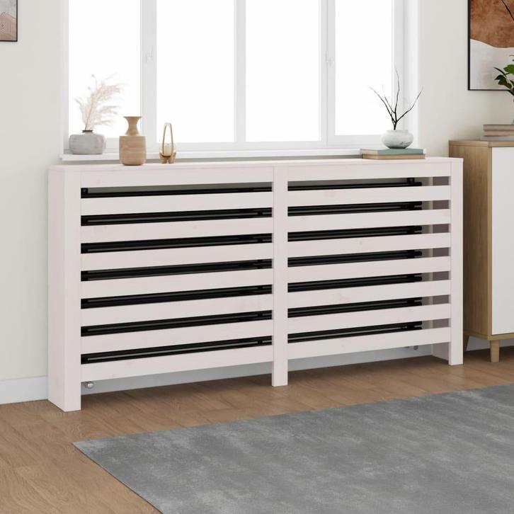 vidaXL Radiatorombouw 169x19x84 cm massief grenenhout wit, Doe-het-zelf en Verbouw, Verwarming en Radiatoren, Nieuw, Verzenden