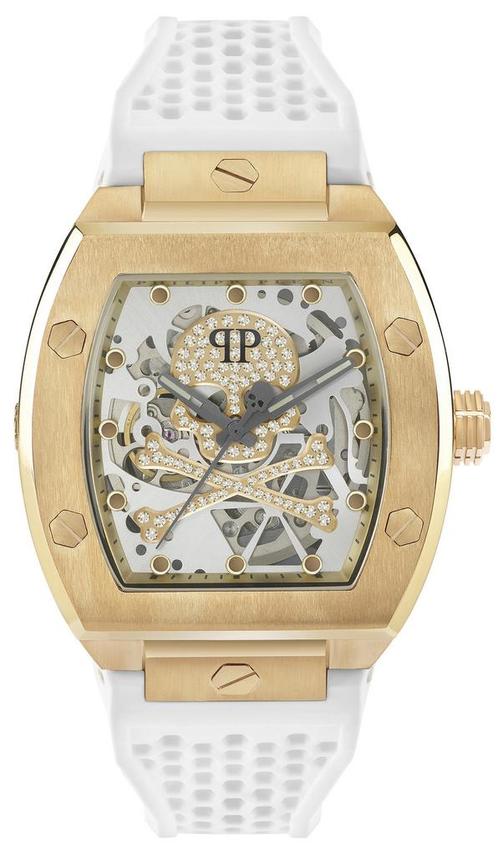 Philipp Plein PWBAA0421 The Skeleton horloge 44 mm, Sieraden, Tassen en Uiterlijk, Horloges | Heren, Kunststof, Nieuw, Staal, Overige merken