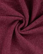 Merino Wol Fleece Bordeaux Melange, Nieuw, Rood