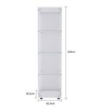 Glazen Vitrinekast met 4 Planken en Deur – 164 cm, Huis en Inrichting, Kasten | Vitrinekasten, Verzenden, Nieuw