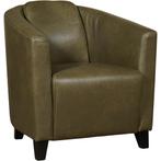 Leren fauteuil Press - Granada Moss (olijf/groen) - Poten, Nieuw, Ophalen of Verzenden, Eigentijds, Klassiek, Retro, Romantisch, Vintage