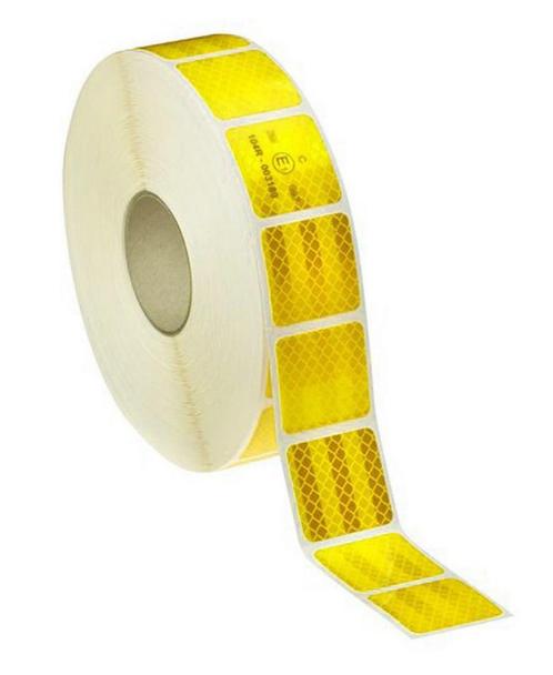 Reflecterende Tape Geel - 5x5 cm Stickers - Per meter - gece, Doe-het-zelf en Verbouw, Overige Doe-het-zelf en Verbouw, Nieuw
