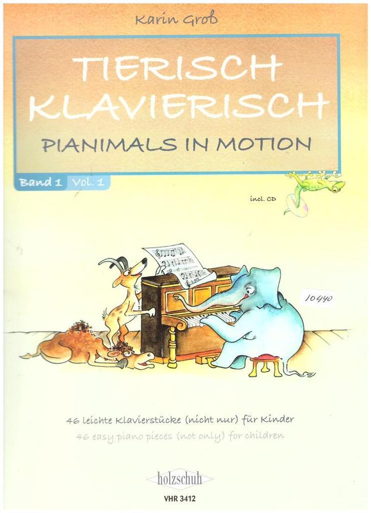 Piano bladmuziek - animals in motion - Karin Grob [504], Muziek en Instrumenten, Bladmuziek, Piano, Les of Cursus, Nieuw, Populair