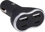 2dekans | All Ride Autolader USB - 2x USB-A en 2x USB-C, Ophalen of Verzenden, Zo goed als nieuw