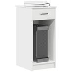 vidaXL Computertorenstandaard met lade 35x45x77 cm wit, Verzenden, Nieuw