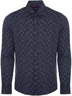 Casual Blauw Overhemd Print Lange Mouw Heren Carisma 8626, Verzenden, Nieuw, Blauw