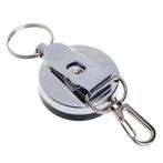 Fako Bijoux ® - RVS Sleutelhanger Met Uittrekbaar Koord -, Verzenden, Nieuw