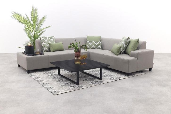 Malaga/Cuba - hoekbank loungeset chaise longue - taupe, Tuin en Terras, Tuinsets en Loungesets, Loungeset, Nieuw, Overige materialen