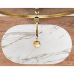 REA Ovale opzetwastafel - marmerlook - 60.5 cm - lava mat..., Ophalen of Verzenden, Nieuw