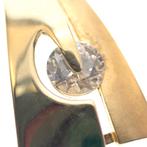 9 Krt. Fantasie hanger met zirconia (subtiele hanger), Sieraden, Tassen en Uiterlijk, Antieke sieraden, Ophalen of Verzenden, Goud