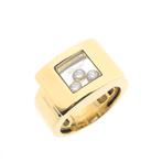 18 Krt. Gouden Happy Diamonds ring met diamant; 0,12 ct...., Gebruikt, Overige kleuren, Ophalen of Verzenden, 17 tot 18