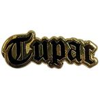 Tupac - Logo Gold - Pin officiële merchandise, Verzamelen, Ophalen of Verzenden, Nieuw, Kleding