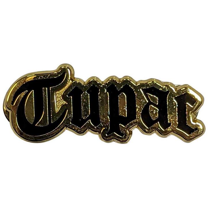 Tupac - Logo Gold - Pin officiële merchandise, Verzamelen, Muziek, Artiesten en Beroemdheden, Kleding, Nieuw, Ophalen of Verzenden