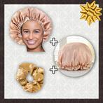 SATIN SET - Bescherm je haar & keep it dry - Kaki Satijnen S, Sieraden, Tassen en Uiterlijk, Uiterlijk | Haarverzorging, Ophalen of Verzenden