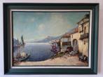 Karl Theodor Wagner (1856-1921) - Dorf am Seeufer, Antiek en Kunst, Kunst | Schilderijen | Klassiek