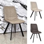 MX Sofa Eetkamerstoel Pluto | Sand | Microvezel stof, Huis en Inrichting, Stoelen, Ophalen, Nieuw, Industrieel