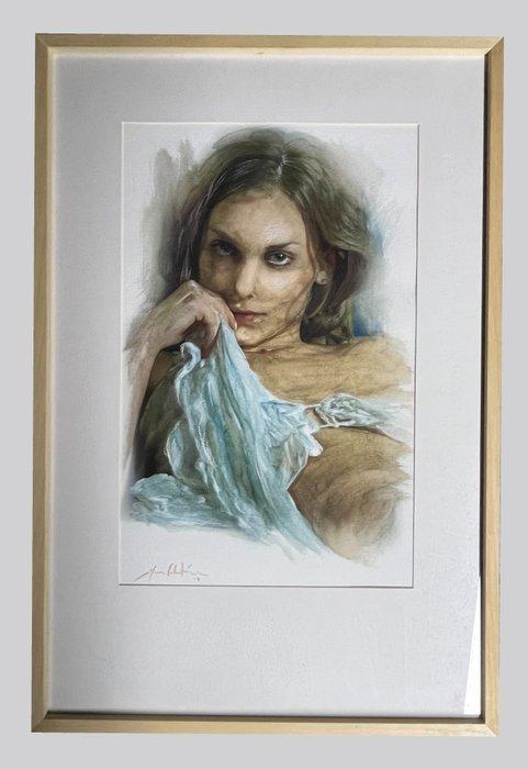 Juan Lobatón Scott (1976) - Gabrielle, Antiek en Kunst, Kunst | Schilderijen | Klassiek