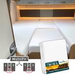Molton hoeslakenset - 4 delig met midden matras, Verzenden, Nieuw, Eenpersoons, Wit