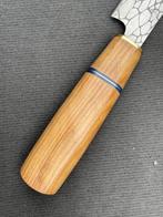 Artisan Patterned Kitchen Knife - Tafelmes - Hout, Staal -