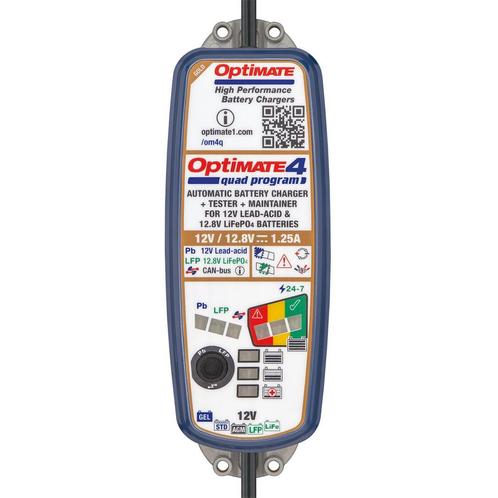 4 Gold Quad Program Acculader Optimate, Motoren, Kleding | Motorhelmen, Verzenden