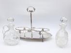 Olie-en-azijnstelletje - Kristal, Antiek en Kunst, Antiek | Goud en Zilver