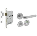 Intersteel deurbeslag set WC-Slot 63/8 mm wit + deurklink, Verzenden, Nieuw