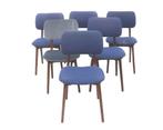 6 teakhouten eetkamerstoelen, Louis van Teeffelen voor Wébé, Huis en Inrichting, Stoelen, Gebruikt