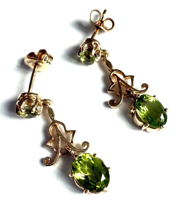 Oorbellen - 9 kt. Geel goud - 9ct goud Peridot oorbellen, Sieraden, Tassen en Uiterlijk, Oorbellen