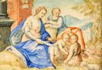 Italiaanse school (XVII) - Sacra Famiglia con San Giovannino, Antiek en Kunst
