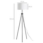 TRUUSK Vloerlamp E27 - Staal en Polyester - 37x37x152cm - Zw, Huis en Inrichting, Lampen | Hanglampen, Verzenden, Nieuw